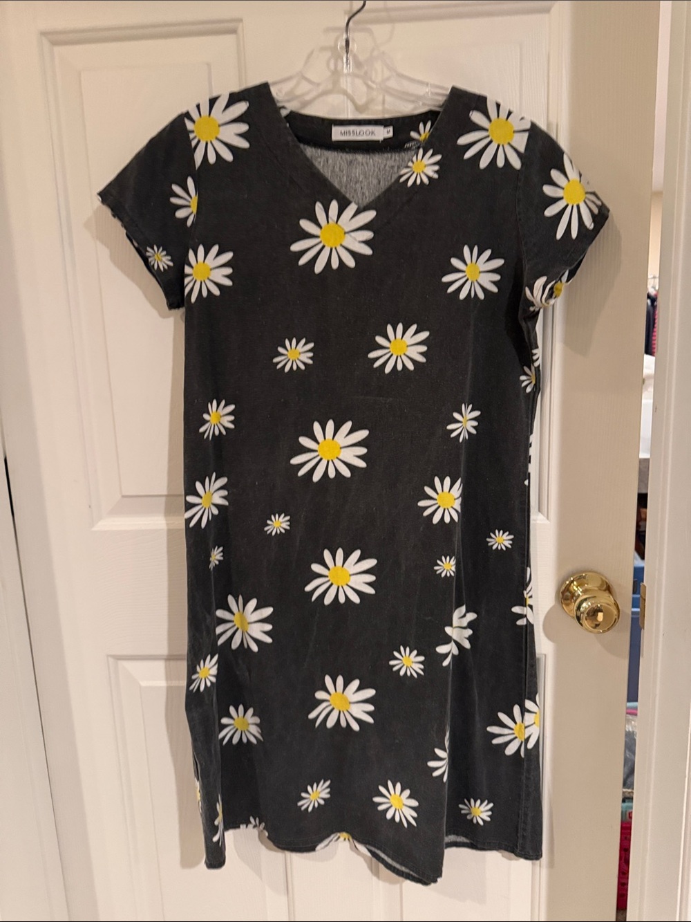 Misslook summer below knew casual dress daisy print